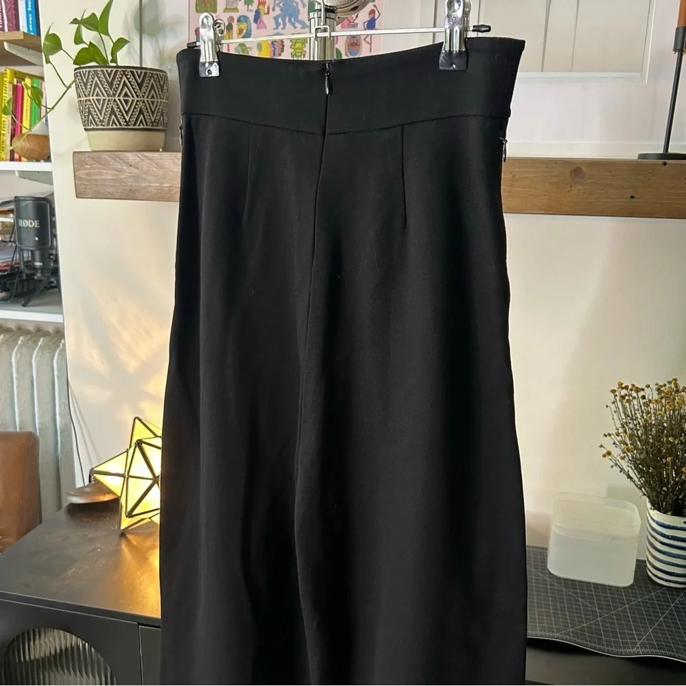 Tibi High Waisted Wide Legged Cropped Slacks - Picture 7 of 10